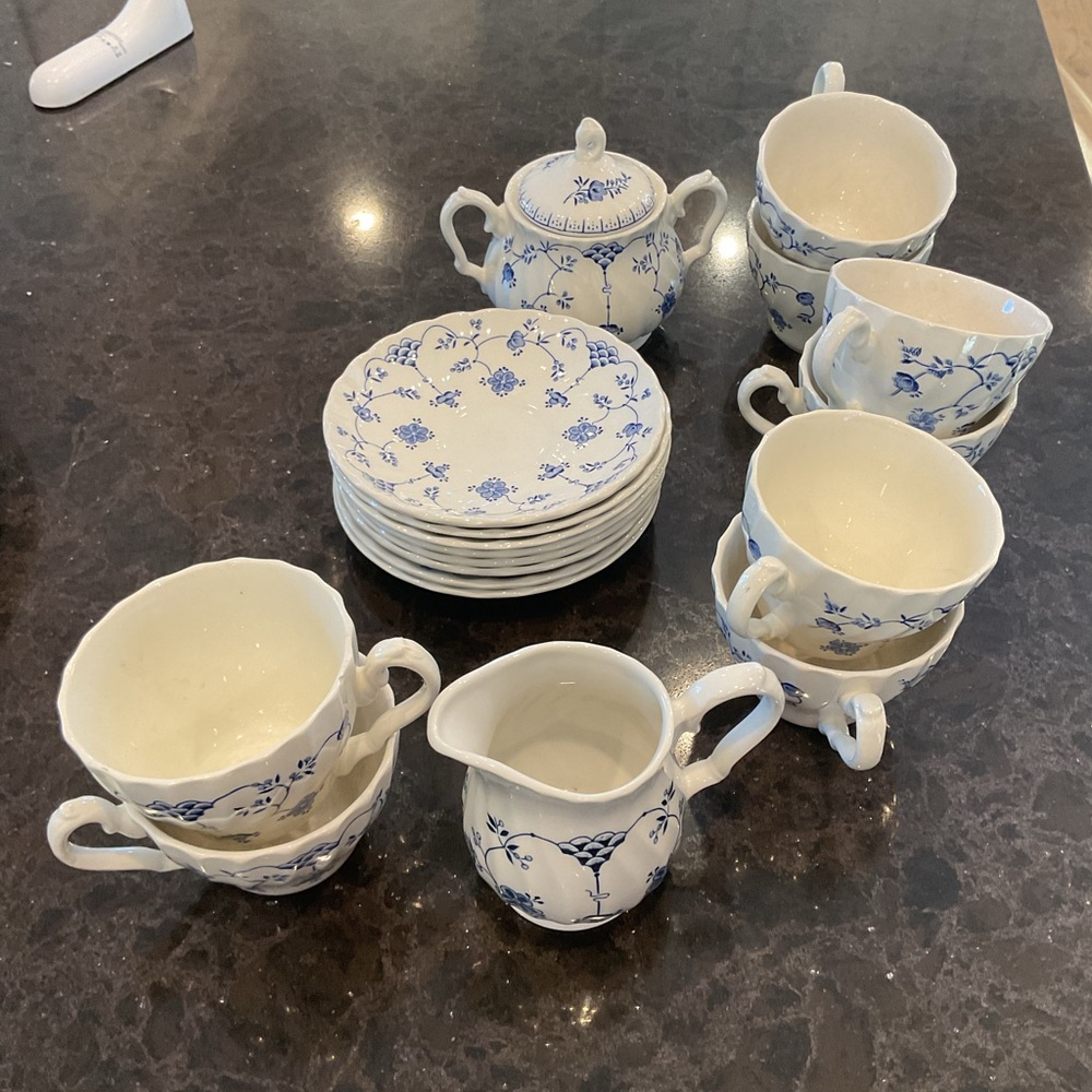 Blue Myott Finlandia English Danish Design Teaset